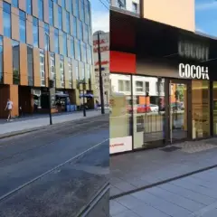 Nowoczesny budynek z witryną sklepu COCOLITA. Warto sprawdzić cocolita opinie przed zakupami.
