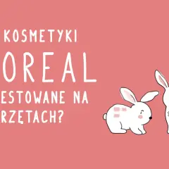 Czy kosmetyki L'oreal są testowane na zwierzętach? Dwa smutne króliki z plastrami na futerku.