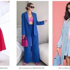 Trzy kobiety w stylizacjach: granatowo-czerwona, niebiesko-różowa i błękitno-różowa. Każda z nich prezentuje inny kolor na o.