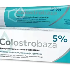 Colostrobaza 5% - krem przeciwzmarszczkowy z colostrum. Redukuje zmarszczki, regeneruje i ujędrnia skórę twarzy, szyi i dekoltu.