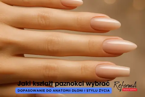 Dłonie z idealnie wykonanymi paznokciami w kształcie migdała. Odkryj najładniejszy kształt paznokci dopasowany do Ciebie.