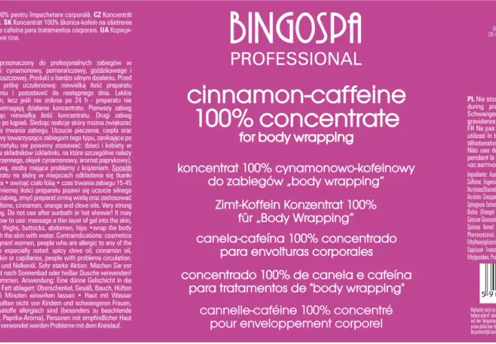 Koncentrat cynamonowo-kofeinowy BingoSpa do body wrappingu. Opinie wskazują na silne działanie.