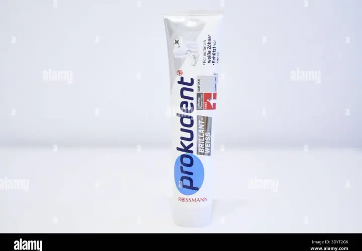 Pasta do zębów Prokudent Brillant-Weiss dla naturalnie białych zębów, chroni przed próchnicą. Rossmann.