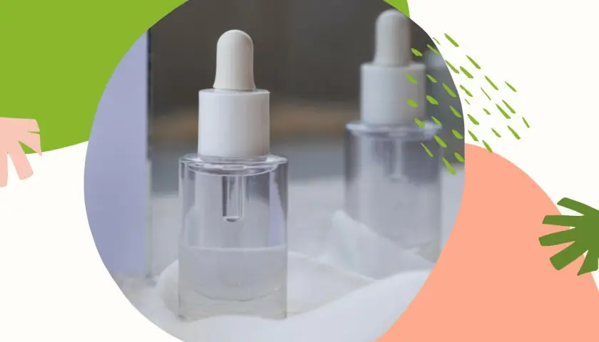 Szklane buteleczki z pipetką, idealne do przechowywania serum z hexyl cinnamal. Delikatne, naturalne składniki dla Twojej skóry.