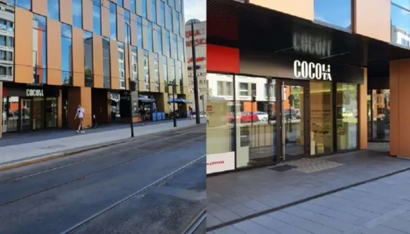 Nowoczesny budynek z witryną sklepu COCOLITA. Warto sprawdzić cocolita opinie przed zakupami.
