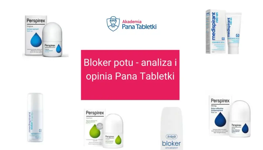 Analiza i opinia o najskuteczniejszym blokerze potu: Perspirex, Medispirant i Ziaja.