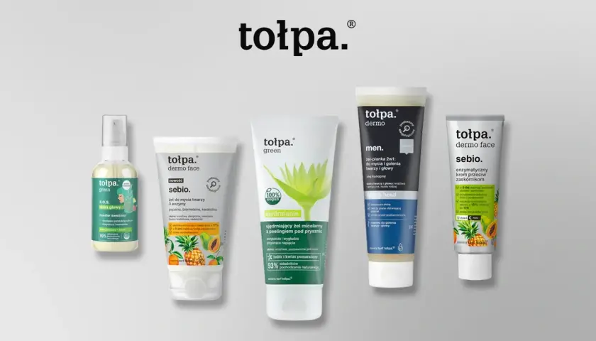 Linia produktów Tołpa: żel do mycia, żel micelarny, żel-pianka 2w1 i krem enzymatyczny. Wiele osób chwali sobie te kosmetyki, czytając pozytywne tołpa opinie.