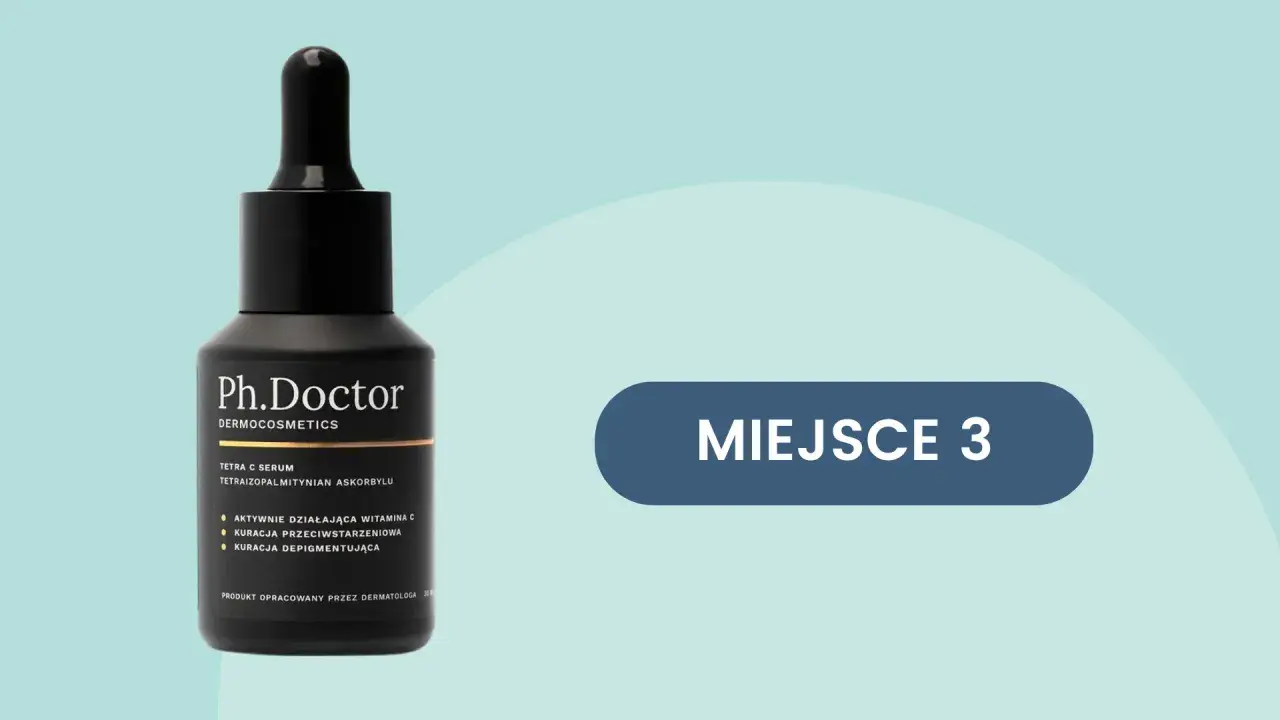Serum z witaminą C (kwas askorbowy) Ph.Doctor. Produkt do kuracji przeciwzmarszczkowej i depigmentującej.