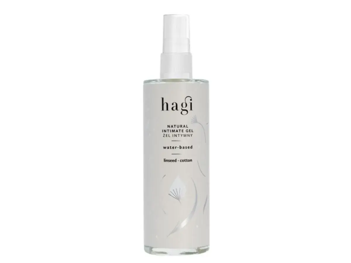 Hagi Natural Intimate Gel - dobry żel nawilżający intymny, polecany na forum. Woda i len.