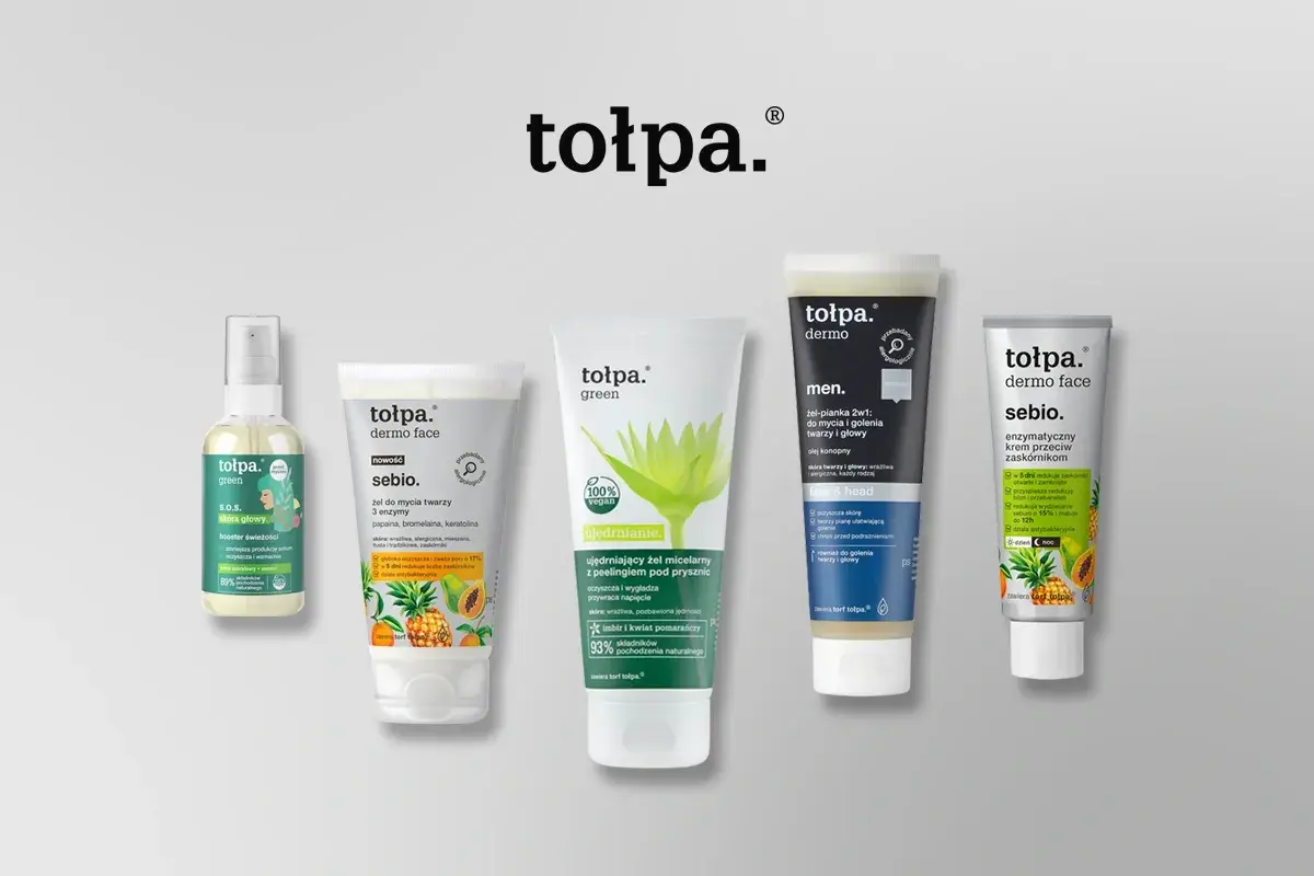 Linia produktów Tołpa: żel do mycia, żel micelarny, żel-pianka 2w1 i krem enzymatyczny. Wiele osób chwali sobie te kosmetyki, czytając pozytywne tołpa opinie.