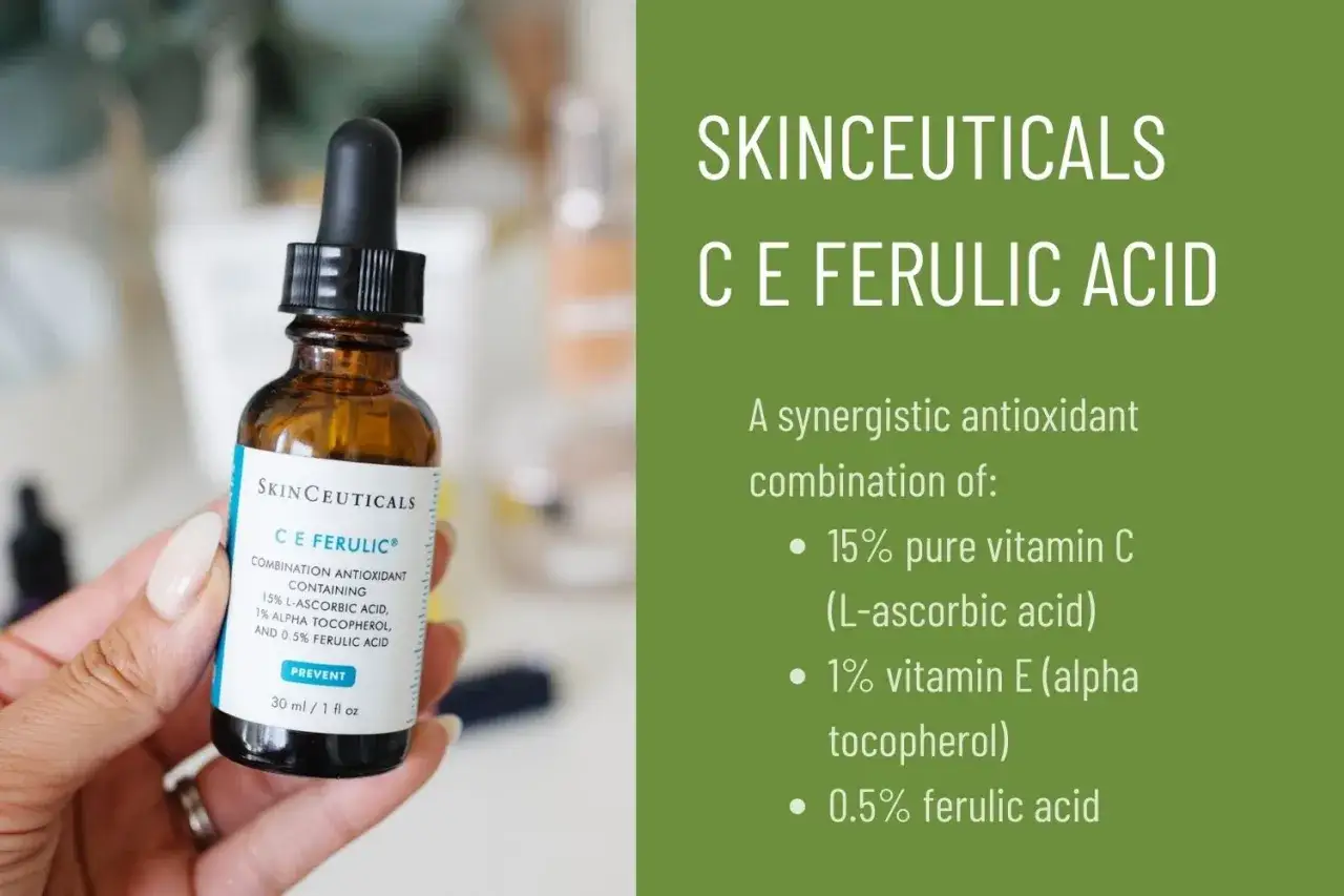 Serum SkinCeuticals C E Ferulic z kwasem ferulowym, witaminą C i E. Skuteczna ochrona antyoksydacyjna.
