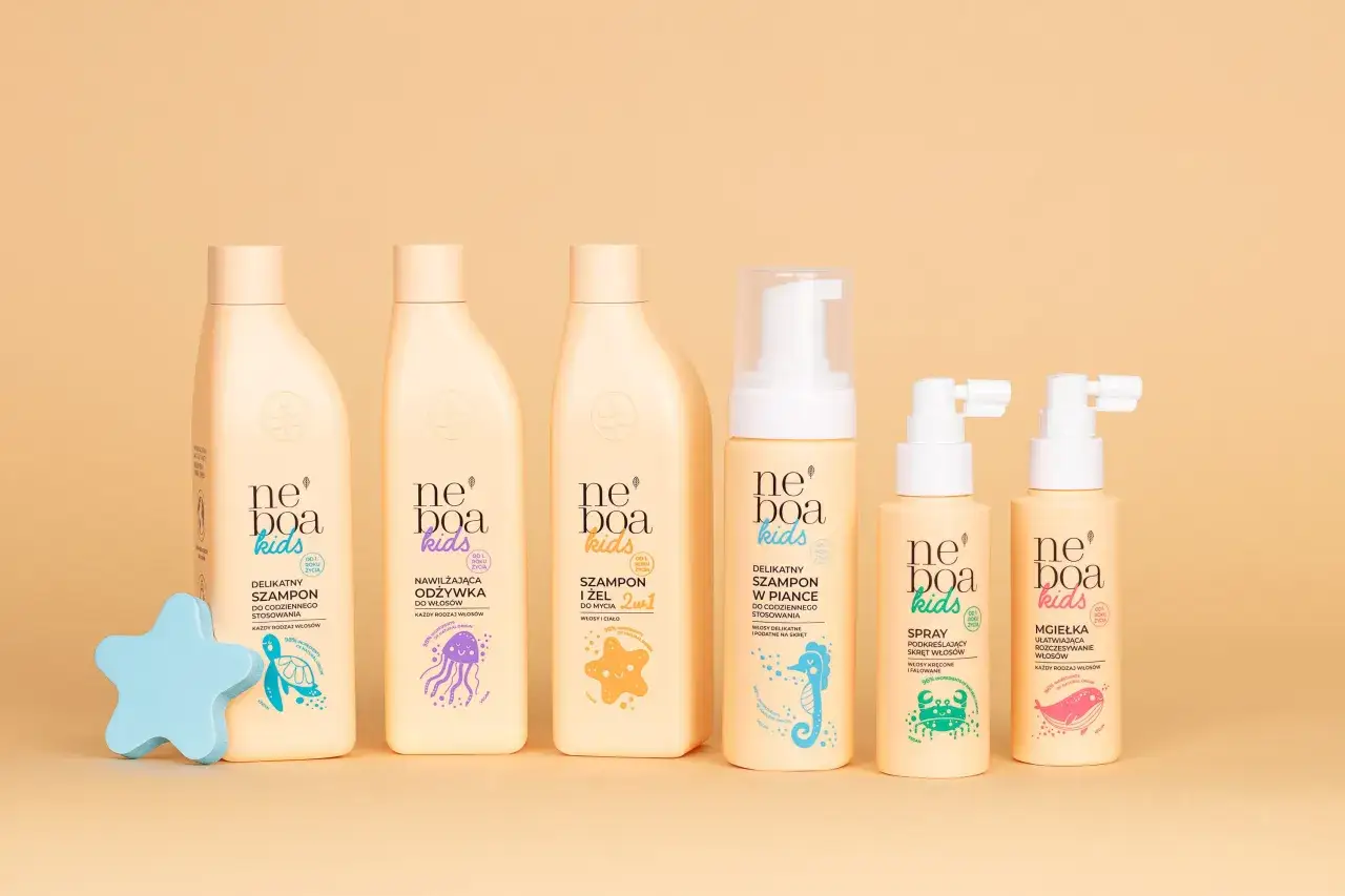 Linia kosmetyków Neboa Kids: szampony, odżywka, spray i mgiełka. Wiele pozytywnych neboa opinie o produktach dla dzieci.